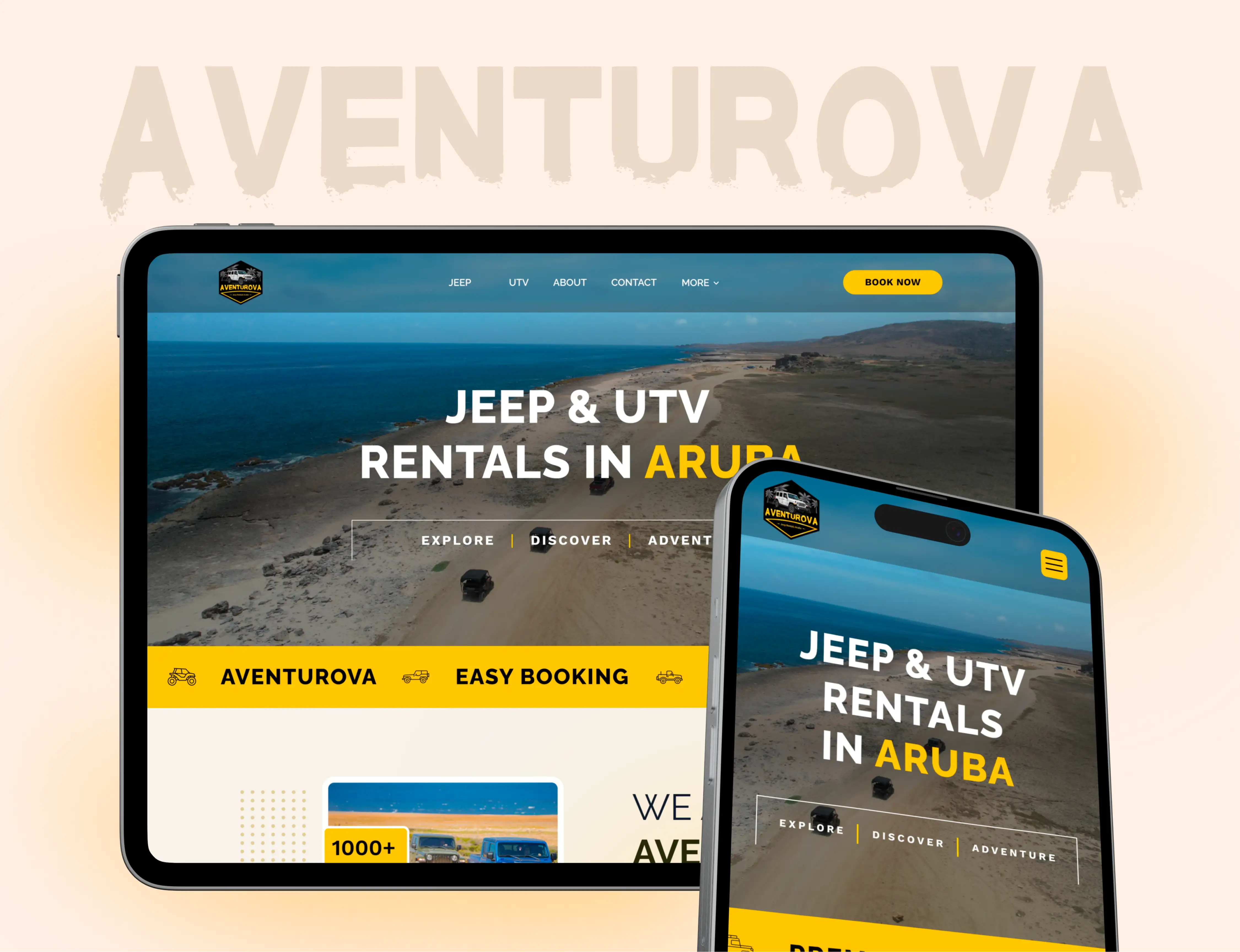 Travel rental website UI design — Aventurova, by Guljar Hosen