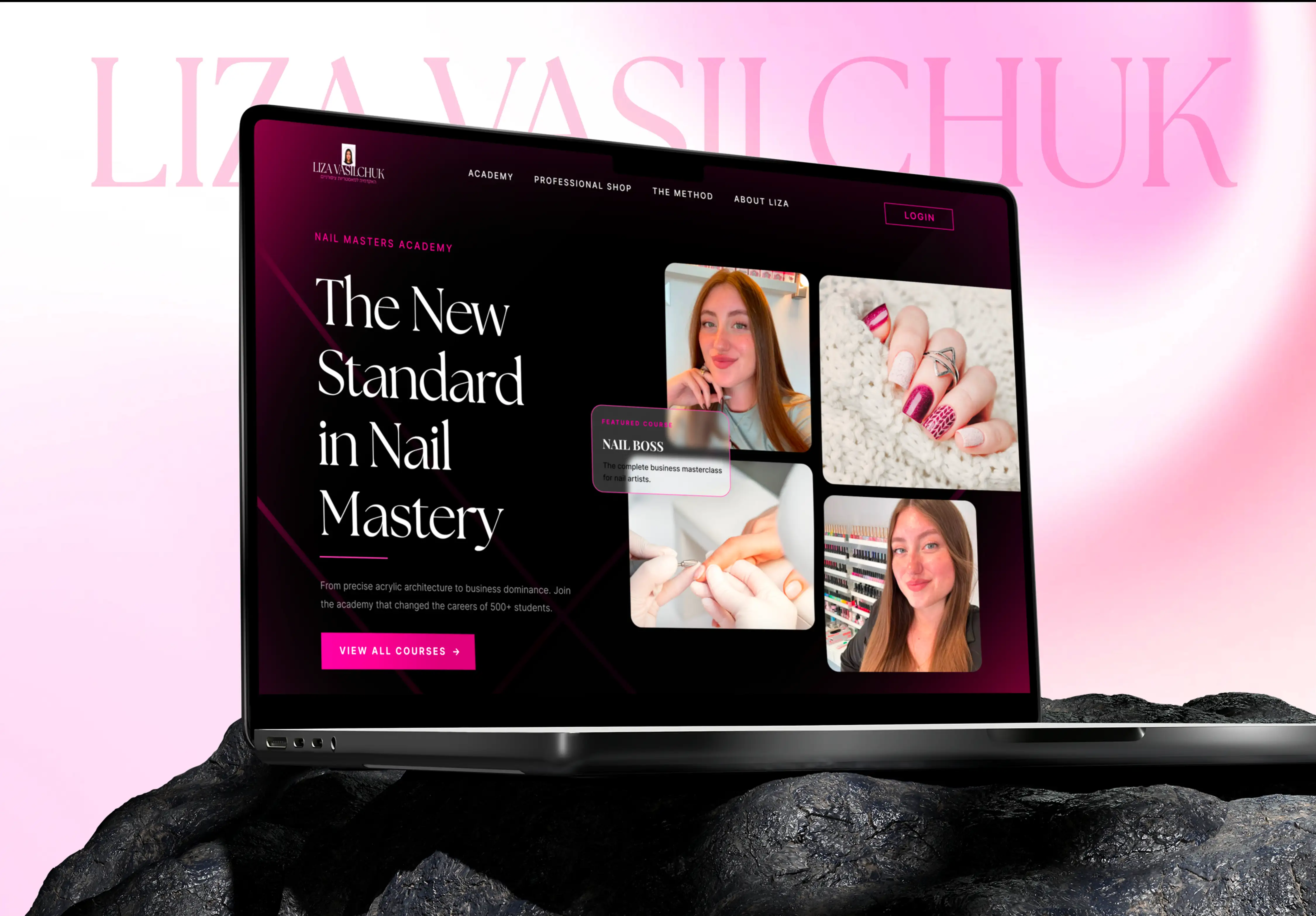 Education & course website design — Liza Vasilchuk Nail Mastery, by Guljar Hosen
